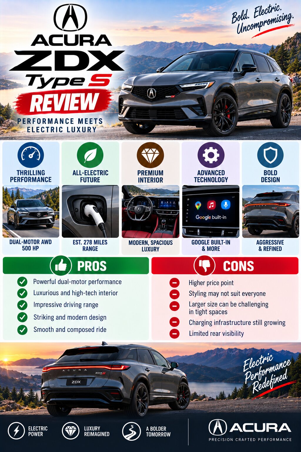 Acura ZDX Type S Review Infographic