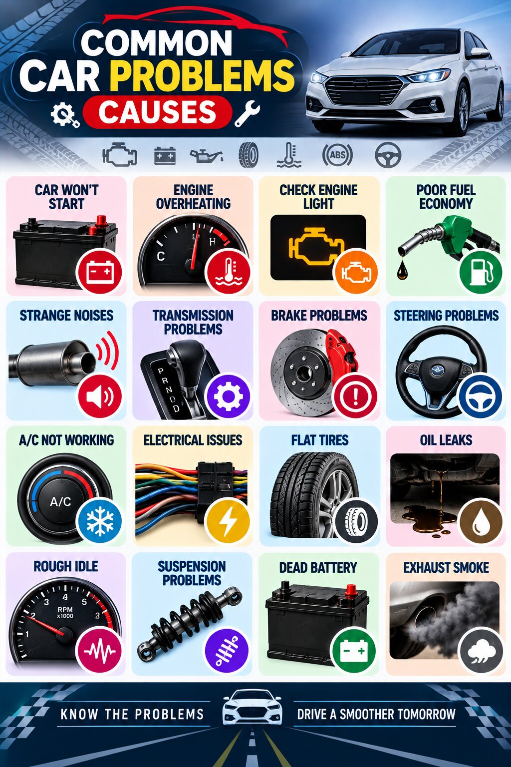 Common Car Problems: Causes, Symptoms, and Fixes