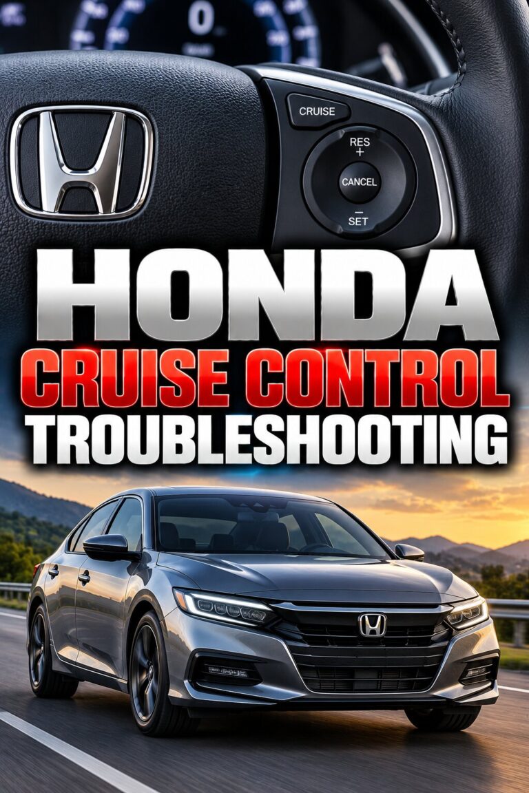 Honda Cruise Control Troubleshooting (Model-Wise Guide)
