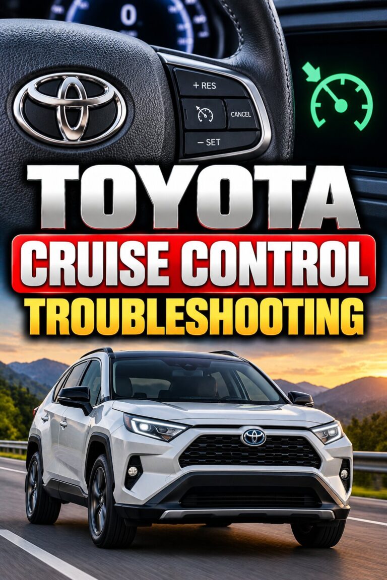Toyota Cruise Control Troubleshooting (Model-Wise Guide)