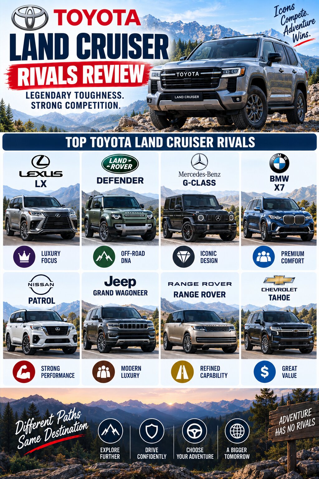 Toyota Land Cruiser Rivals Review: Stacks Up Against Competition
