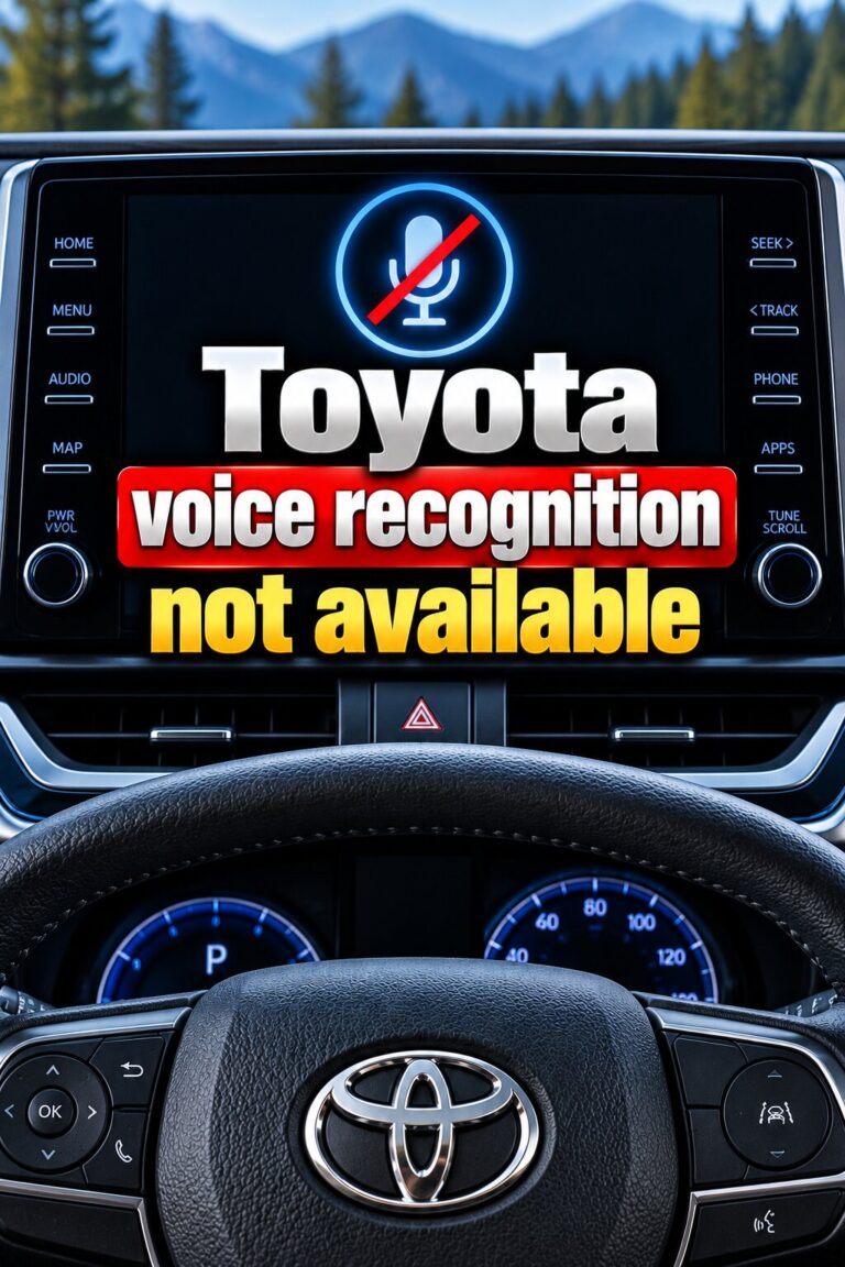 Toyota voice recognition not available