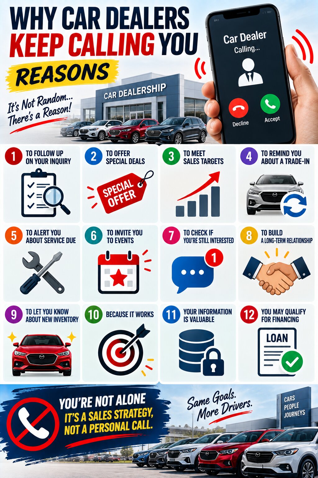 Why Car Dealers Keep Calling You Infographic